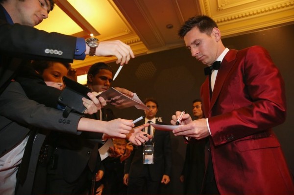 Neymar and Daniel Alves, at the FIFA Ballon d'Or 2013