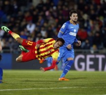 Getafe 0-2 Barcelona: Messi scores a double and Neymar gets injured