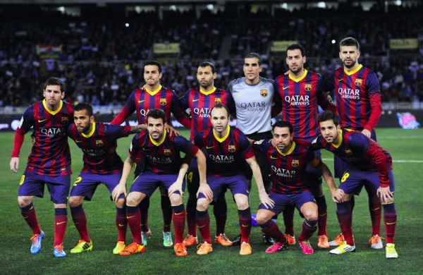 FC Barcelona starting eleven, in the Copa del Rey semi-finals