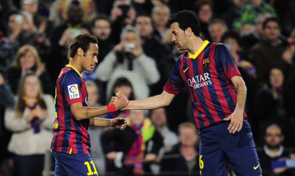 Neymar and Sergio Busquets