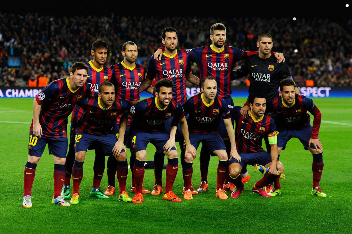 Barcelona starting eleven and line-up, against Manchester City