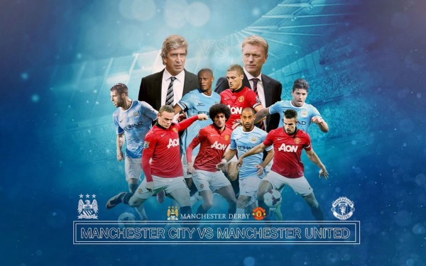 Manchester derby wallpaper - Man City vs Man Utd