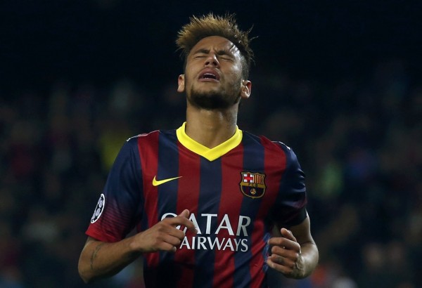 Neymar frustrated and funny hairstyle