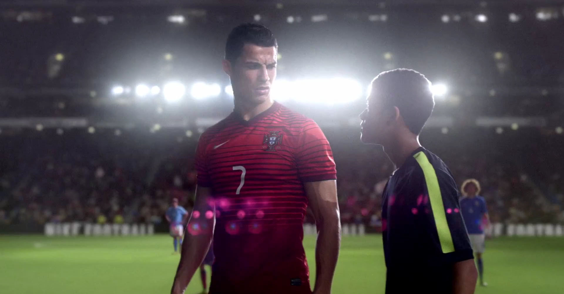 Cristiano Ronaldo stepping out for a fan to take the penalty-kick in the ad for Nike