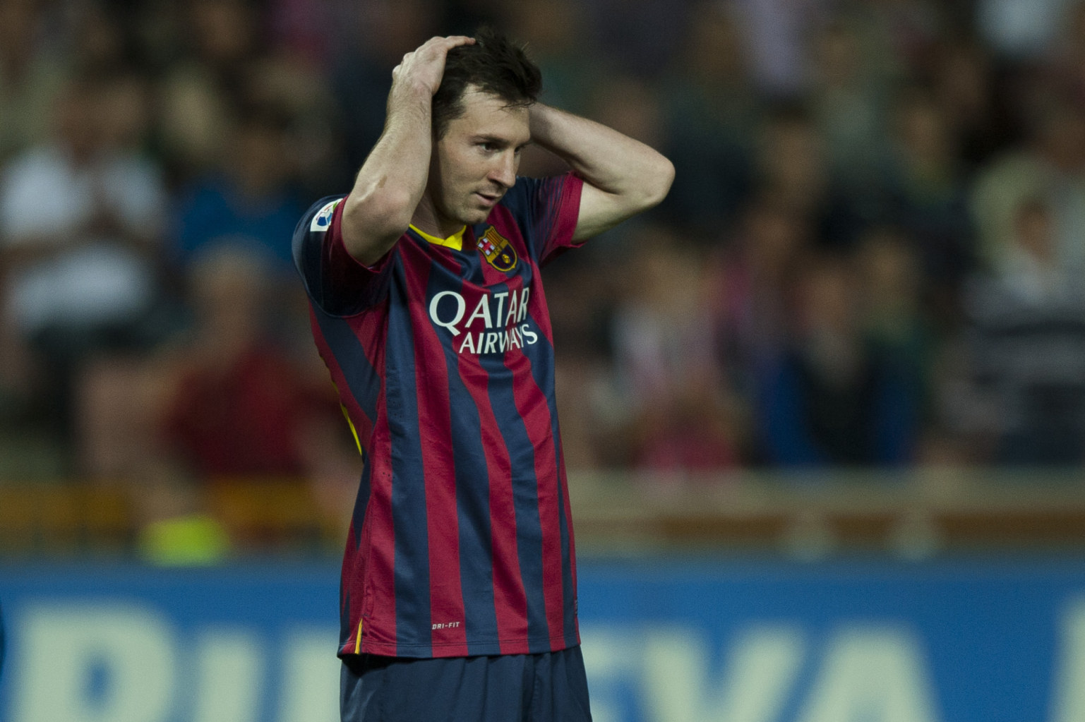 Lionel Messi not believing that Barcelona slipped again
