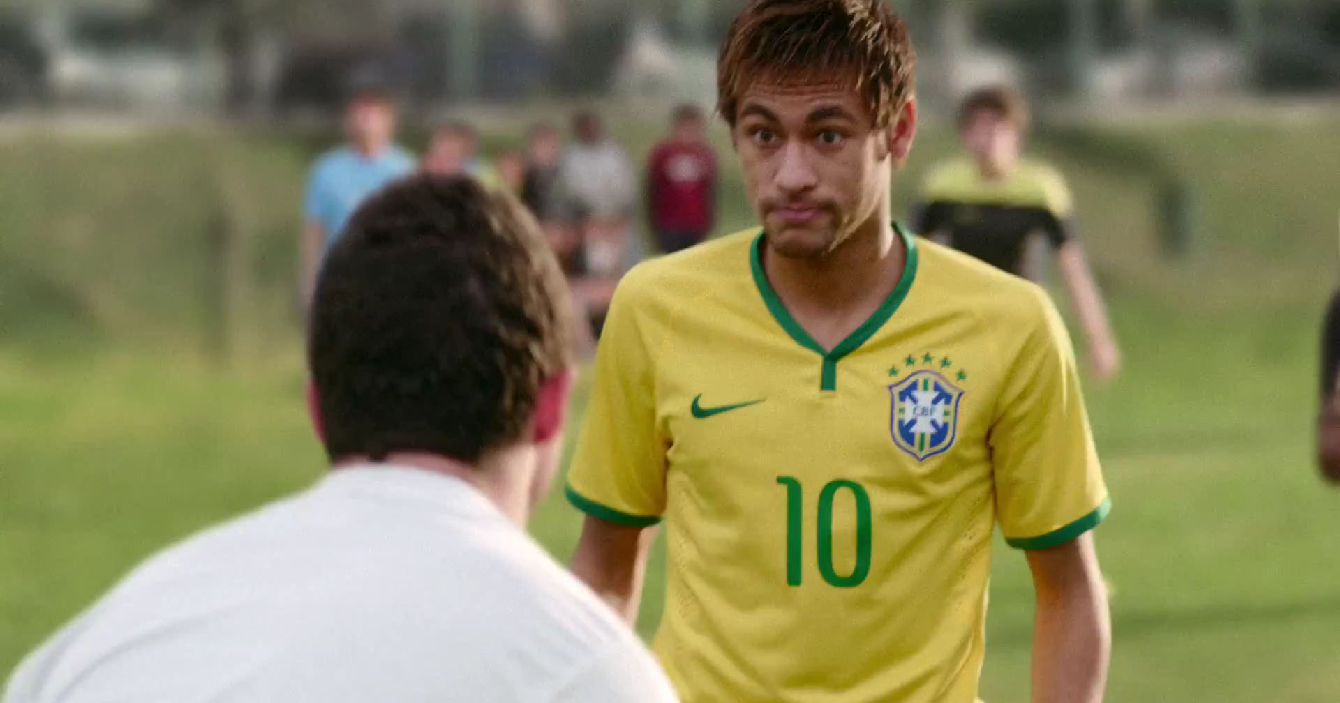 Neymar with bulging eyes in Nike's new video ad