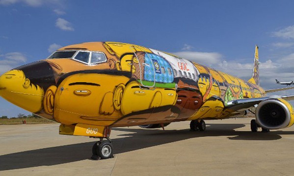 The Brazilian National Team airplane for the World Cup