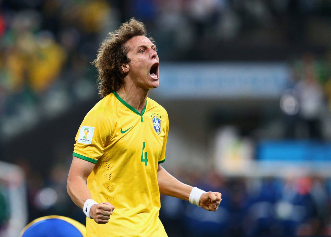 David Luiz Brazil defender in the World Cup 2014