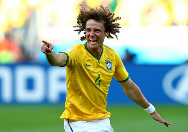 David Luiz in Brazil vs Chile, at the 2014 FIFA World Cup