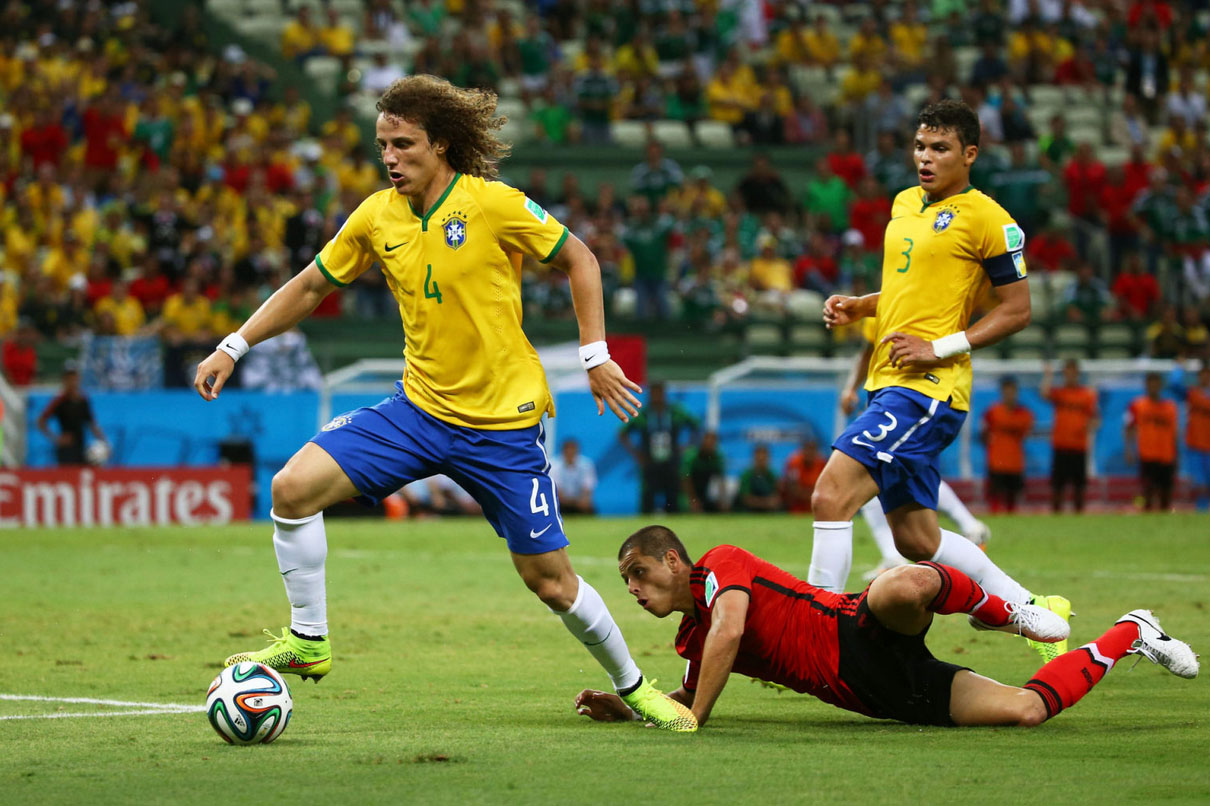 David Luiz in Brazil vs Mexico, FIFA World Cup 2014