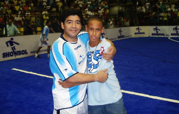 Diego Maradona and Neymar