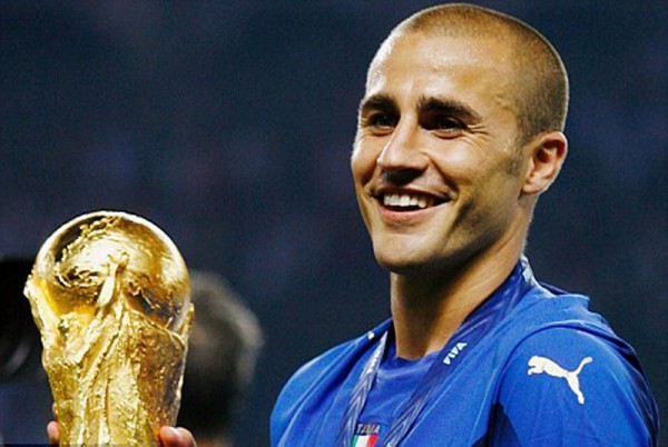 Fabio Cannavaro holding the FIFA World Cup trophy in 2006