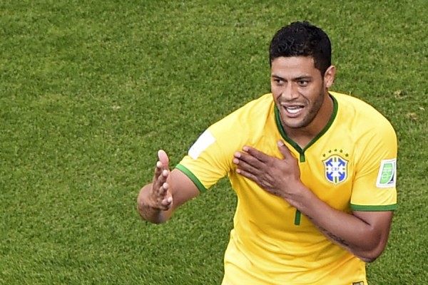 Hulk in Brazil vs Chile, at the FIFA World Cup 2014
