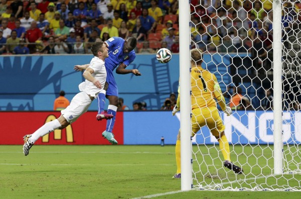 Mario Balotelli goal in Italy vs England, at the FIFA World Cup 2014