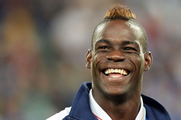 Mario Balotelli smiling