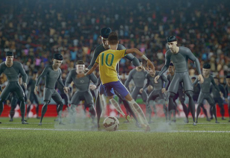 Neymar against all the robots in Nike's ad The Last Game