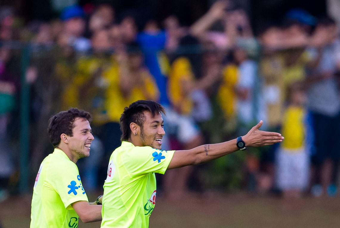 Neymar in the Brazil National Team training session
