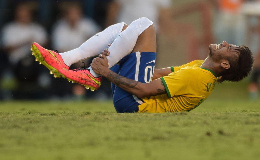 Neymar injured in Brazil