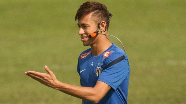 Neymar playing football with a wearable video camera on his head