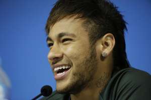 Neymar smiling in World Cup 2014