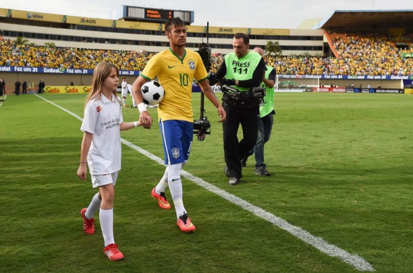 Neymar taking the match ball home