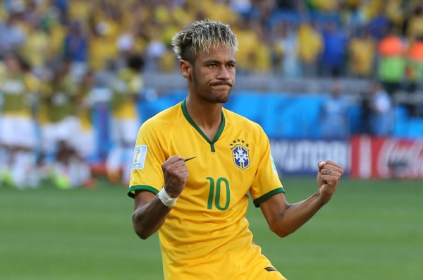 Neymar wearing Brazil's number 10 jersey, in the FIFA World Cup 2014