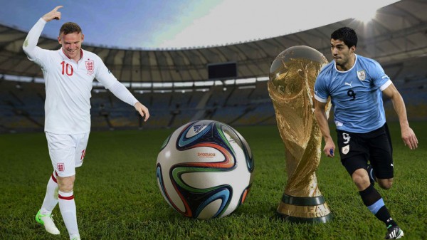 Rooney vs Suarez in Uruguay vs England, FIFA World Cup 2014 wallpaper