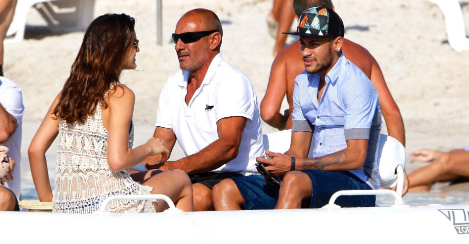 Neymar and Bruna Marquezine on a boat
