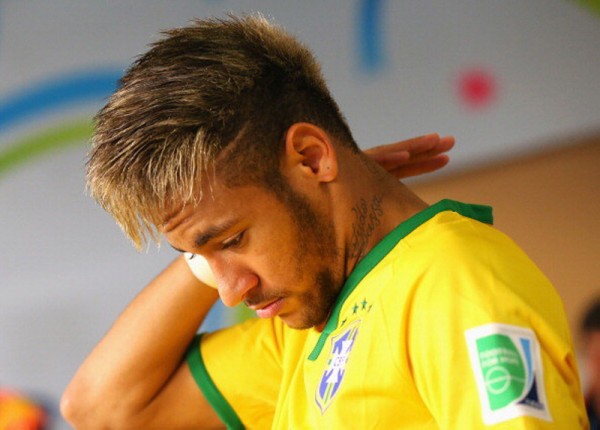 Neymar before a Brazil game