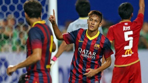 Neymar Jr in Barcelona pre-season schedule in 2013-2014