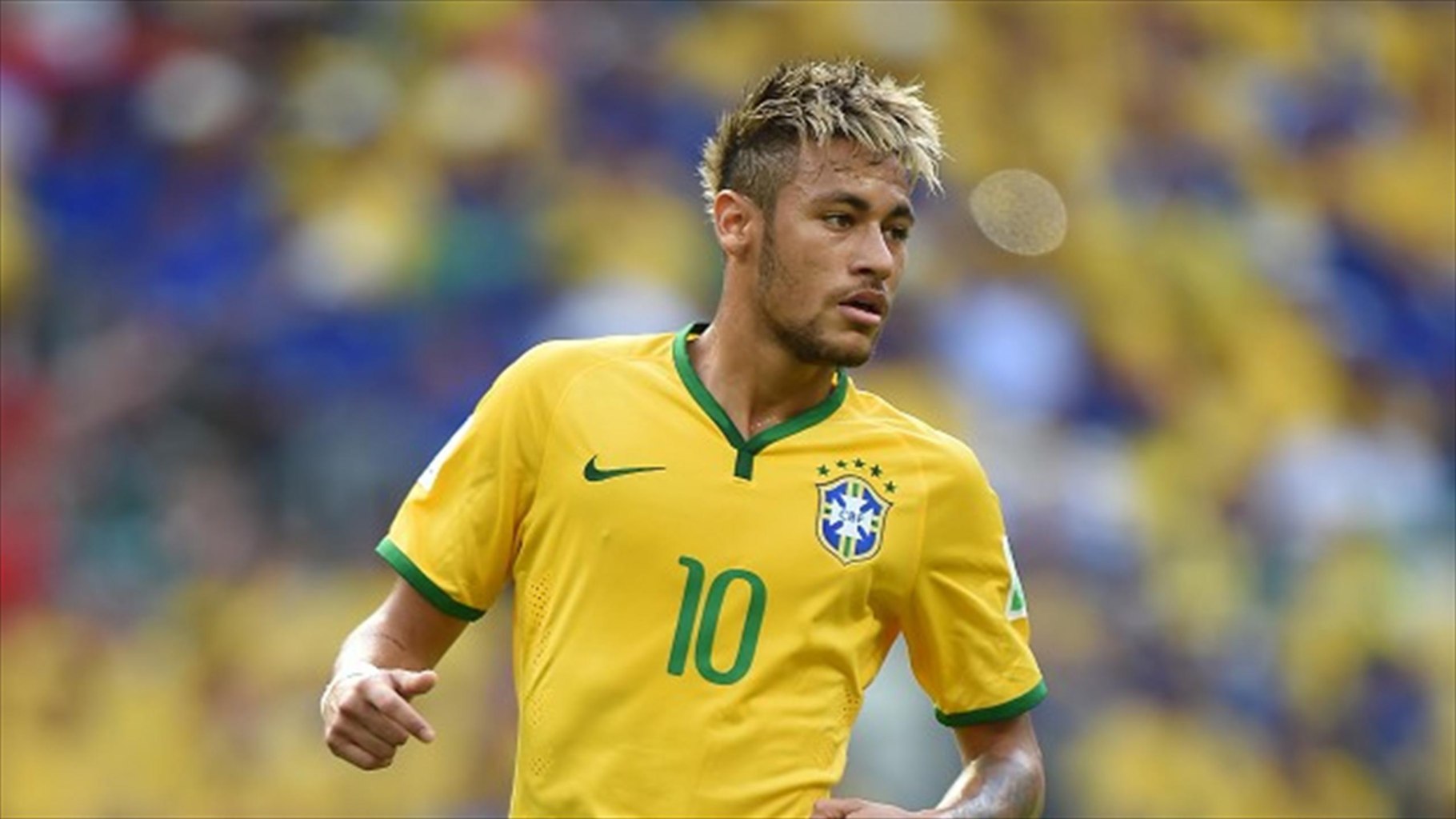 Neymar wearing Brazil's jersey number 10