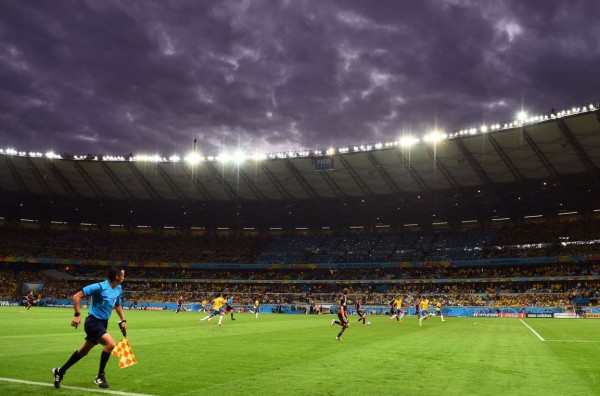 Sky view in Brazil vs Germany, at the 2014 FIFA World Cup