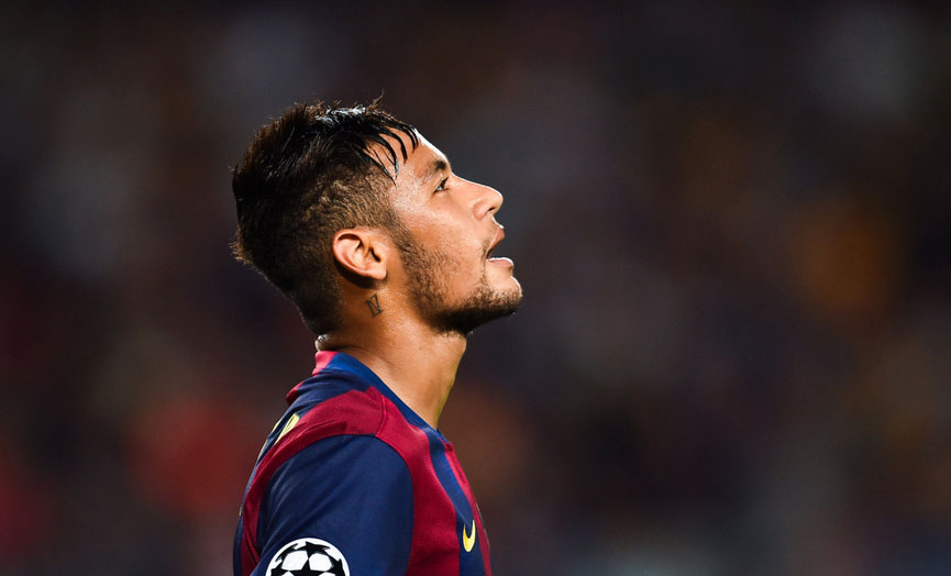 Neymar side look in FC Barcelona