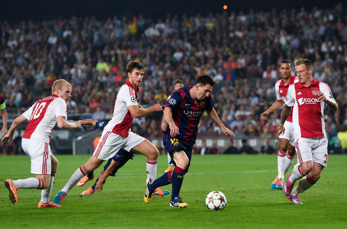 Lionel Messi goal in Barcelona 3-1 Ajax