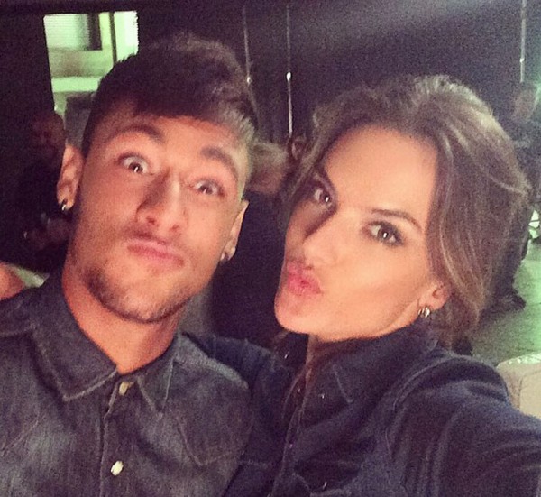 Neymar and Alessandra Ambrosio selfie