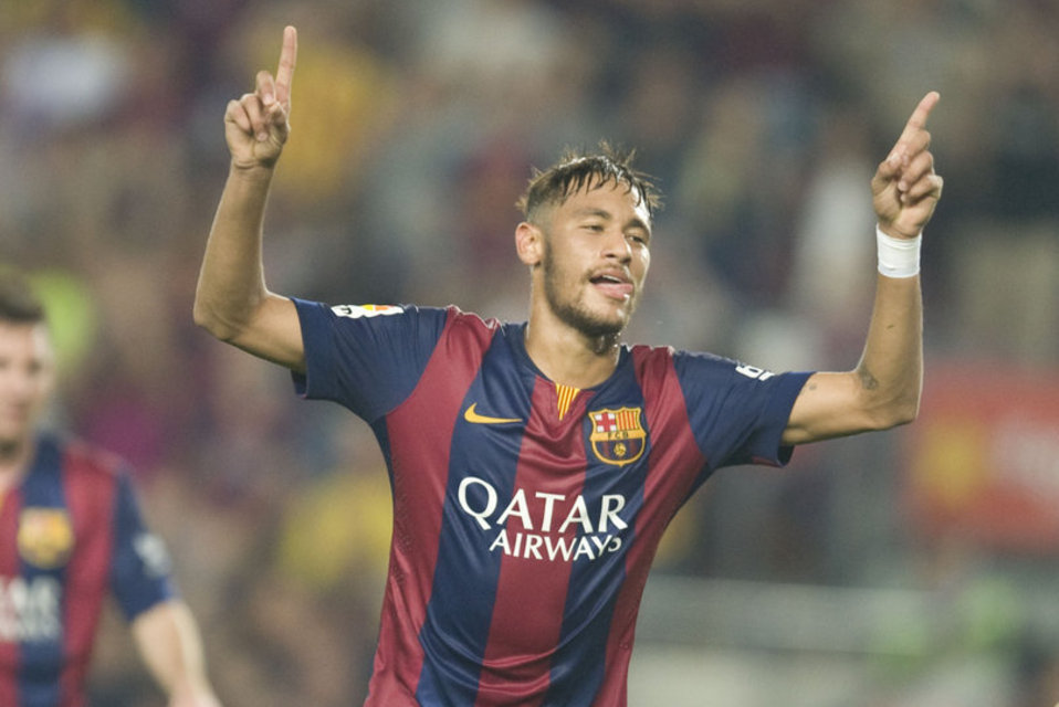 Neymar Jr celebrating goal for Barcelona