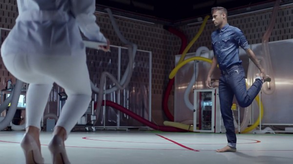 Neymar stretching in Replay jeans ad commercial