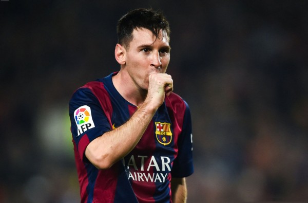 Lionel Messi sucking on his own thumb