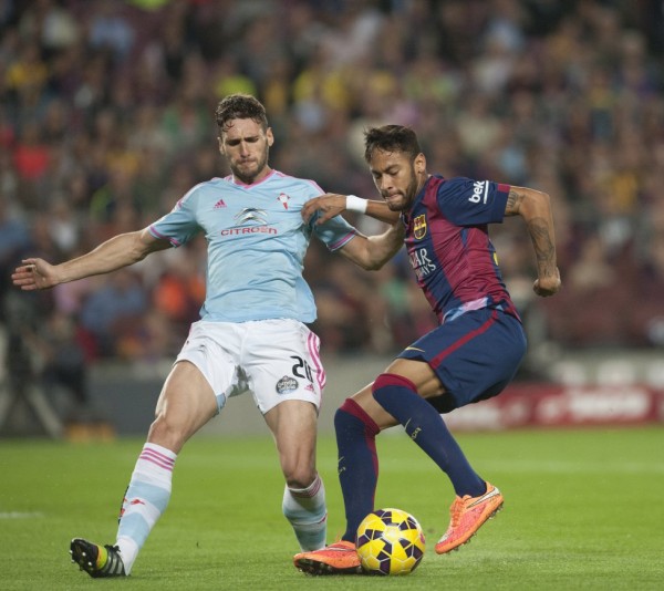 Neymar switching direction in Barcelona vs Celta de Vigo