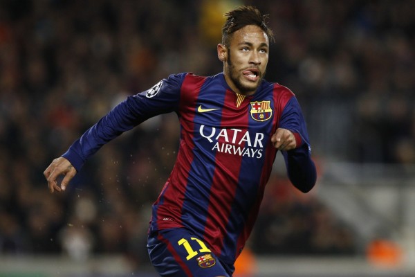 Neymar playing for Barcelona in 2015
