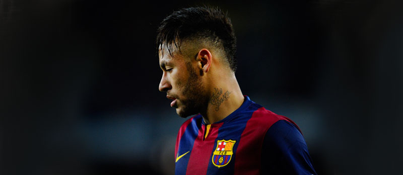 Neymar tattoo on his neck