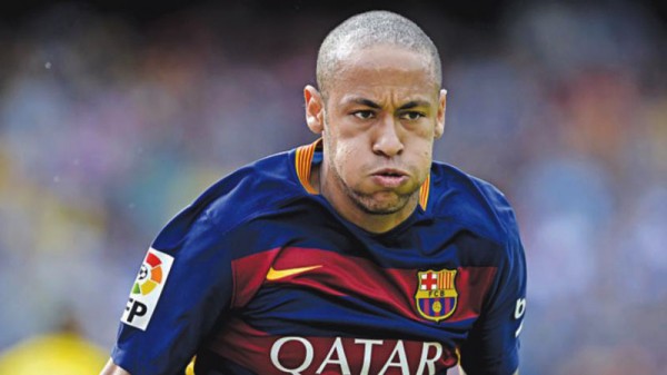 Neymar Jr bald in FC Barcelona 2015-2016
