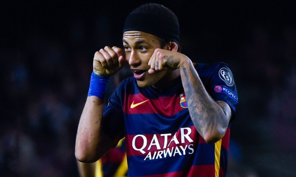Neymar pretending to cry