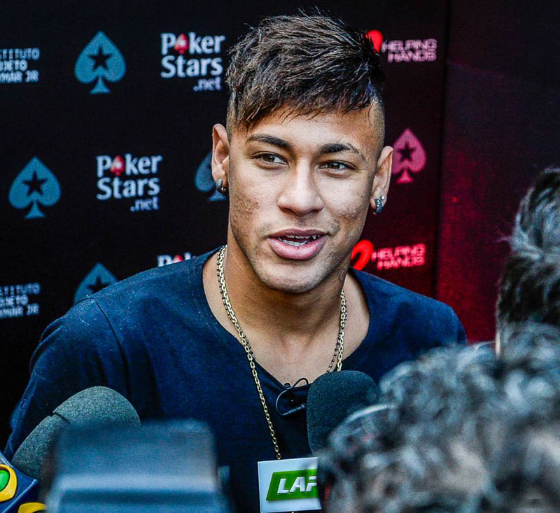 Neymar playing in a poker tournament