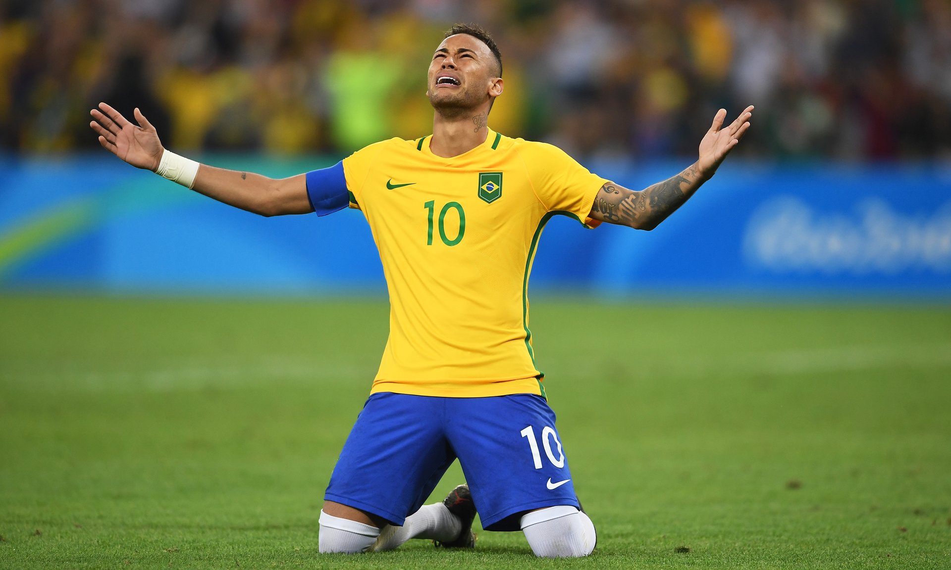 Neymar wins gold for Brazil in the Olympic games in 2016