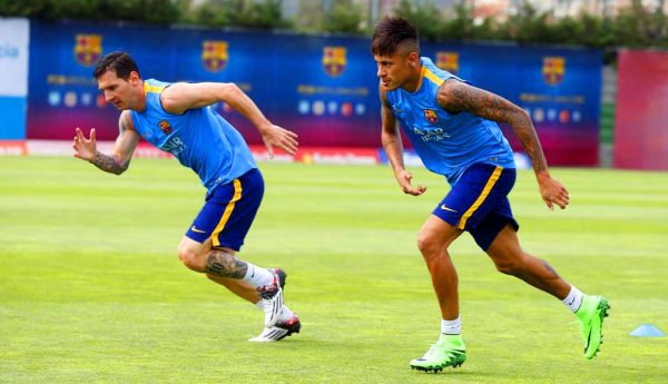 Messi and Neymar in FC Barcelona pre-season