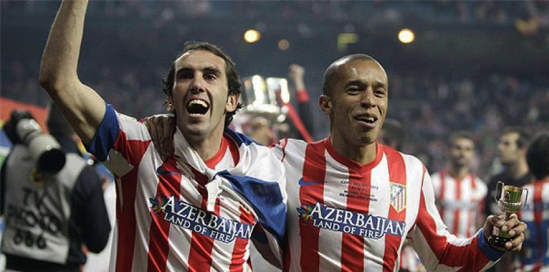 Miranda and Diego Godín in Atletico Madrid