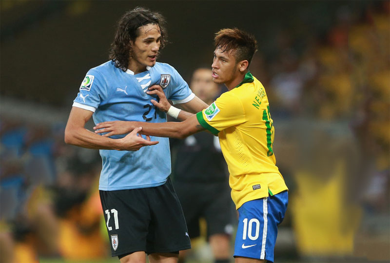Cavani and Neymar fight