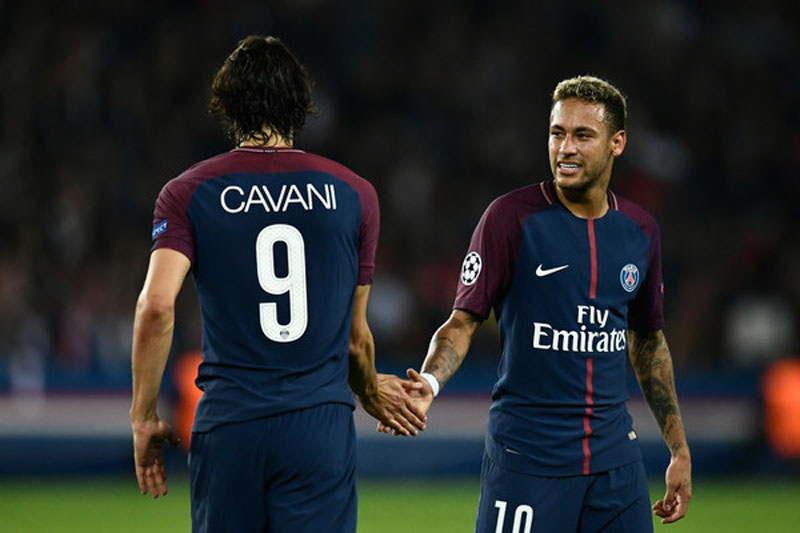 Cavani and Neymar in PSG in 2017