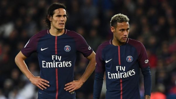 Edison Cavani and Neymar Jr in PSG